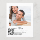 バジェットセージグリーンユーカリ結婚式招待状 (裏面)