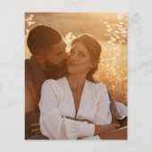 バジェットセージグリーンライツフォト結婚式招待状 (裏面)