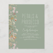 バジェットセージグリーン花びら&プロセッコブライダルシャワー チラシ (正面)