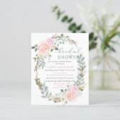 バジェットセージピンクフローラブライダルシャワー招待 (スタンド正面)