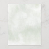 バジェットセージピンクフローラブライダルシャワー招待 (裏面)