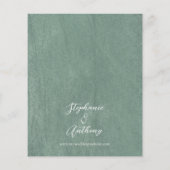 バジェットセージホワイトフローラ結婚式招待状 (裏面)