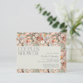バジェットセージボタニカルボホカップルのシャワー招待状 (スタンド正面)