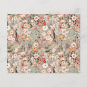 バジェットセージボタニカルボホブライダルシャワー招待状 (裏面)