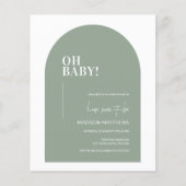 バジェットセージミニマルグリーンアーチオーベビーシャワー (正面)