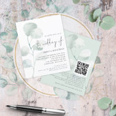 バジェットセージユーカリQR結婚式招待状