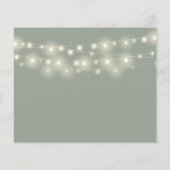 バジェットセージ結婚グリーンの詳細写真招待状 (裏面)