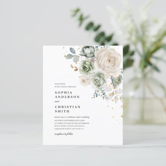 バジェットセージ緑と白結婚の花の魅力 (スタンド正面)