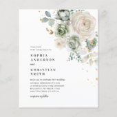 バジェットセージ緑と白結婚の花の魅力 (正面)