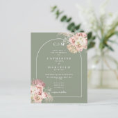 バジェットセージ緑のパンパスグラスフォトモノグラム (スタンド正面)