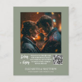 バジェットセージ緑のフローラワイルドフラワーフォトQRコード チラシ (裏面)