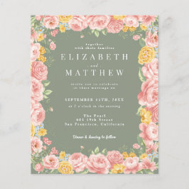 バジェットセージ緑のフローラワイルドフラワーフォトQRコード チラシ