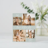 バジェットセージ緑の写真結婚のサンキューフライヤー (スタンド正面)