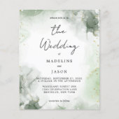 バジェットセージ緑の水の色の金ゴールドスプラッシュ結婚ズ (正面)