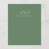 バジェットセージ緑の結婚書道のフライヤー チラシ (裏面)