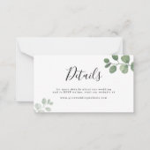 バジェットセージ緑ユーカリ結婚ス詳細 ノートカード (正面)