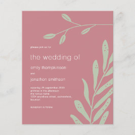 バジェットセージ葉ダスティバラ結婚式招待状