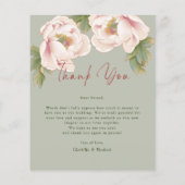 バジェットセージ&赤面結婚フォトのサンキューカード チラシ (裏面)