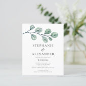 バジェットセージEucalyptus QRコードウェディング招待 (スタンド正面)