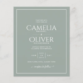 バジェットセージMONOCHROME結婚ズフライヤー チラシ