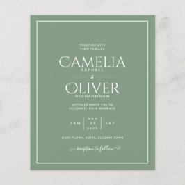 バジェットセージMONOCHROME結婚ズフライヤー チラシ