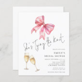 バジェットタイイングザノットピンクボウブライダルシャワー (正面/裏面)