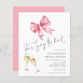 バジェットタイイングザノットピンクボウブライダルシャワー (正面/裏面)