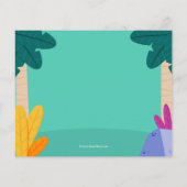 バジェットタイガーキッドの写真誕生日招待状 (裏面)