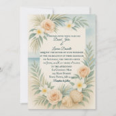 バジェットタイド&開花フォト結婚式招待状 招待状 (正面)