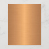 バジェットタイポグラフィ海軍銅結婚式招待状 チラシ (裏面)