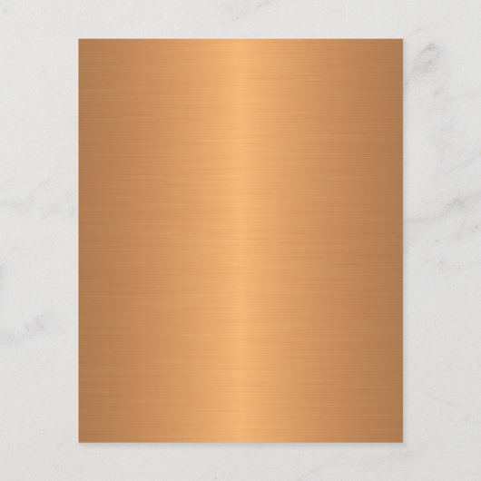 バジェットタイポグラフィ海軍銅結婚式招待状 チラシ (裏面)