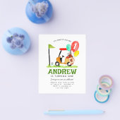 バジェットタイムからPar-Teeカートバルーンゴルフ誕生日 チラシ (シングル)