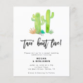 バジェットタコアウトラブカジュアル結婚式招待状 (正面)