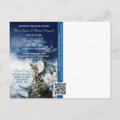 バジェットターコイズブルーケルト結婚ドラゴン ポストカード (裏面)