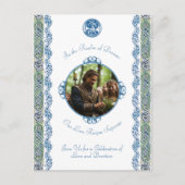 バジェットターコイズブルーケルト結婚ドラゴン ポストカード (正面)