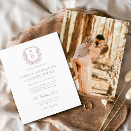 バジェットダスティバラクレスト結婚式招待状