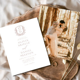 バジェットダスティバラクレスト結婚式招待状