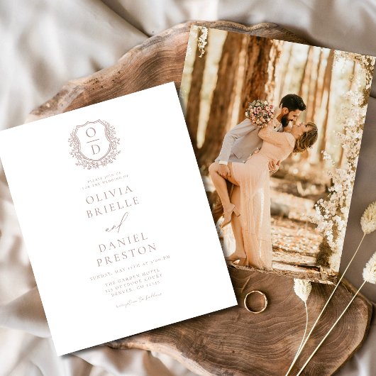 バジェットダスティバラクレスト結婚式招待状