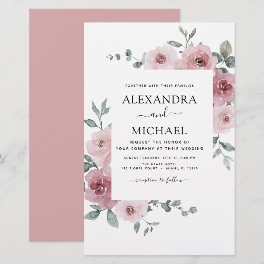 バジェットダスティバラピンクフローラ緑結婚色 (正面/裏面)