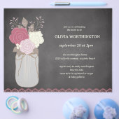 バジェットダスティバラフローラメイスンジャーブライダルシャワー チラシ (シングル)