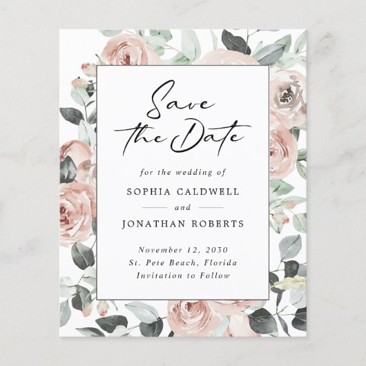 バジェットダスティバラフローラユーカリ日付を保存 (正面)