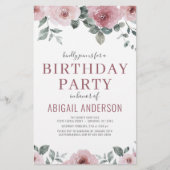バジェットダスティバラフローラ誕生日パーティーの招待 (正面)