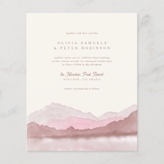 バジェットダスティバラボホマウンテン結婚写真 (正面)