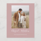 バジェットダスティバラモダンフォト結婚式招待状 (裏面)