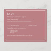 バジェットダスティバラモノクロRSVPシンプルプレーン ポストカード (正面)