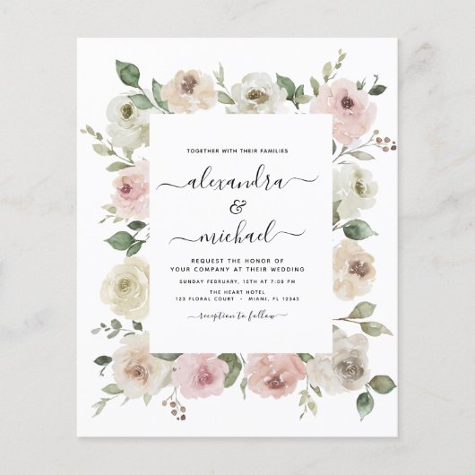 バジェットダスティピンクフローラユーカリ結婚ス (正面)