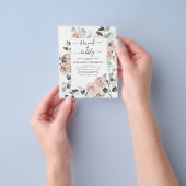 バジェットダスティピンクブランチ&バブリーブライダルシャワー チラシ (手)