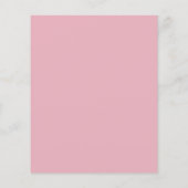 バジェットダスティピンクローズフローラ結婚式招待状 (裏面)