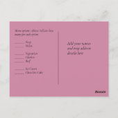 バジェットダスティピンク結婚金ゴールド ポストカード (裏面)