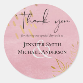 バジェットダスティピンク結婚金ゴールド ラウンドシール